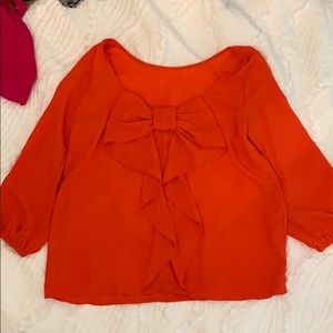 Deep orange blouse